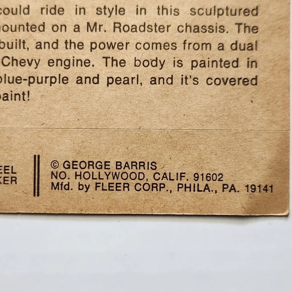 🏎️ Vintage 1970 Fleer GEORGE BARRIS Kustom City Sticker - ALA MILK TRUCK 🥛